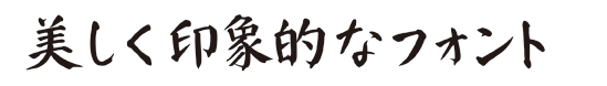 印象的な美しい文字