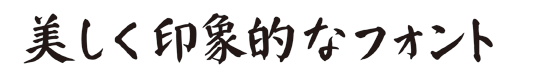 印象的な美しい文字