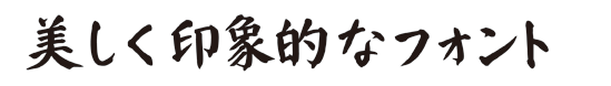 印象的な美しい文字