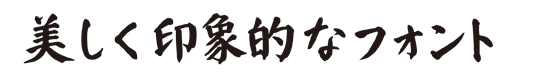 印象的な美しい文字