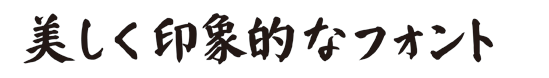 印象的な美しい文字