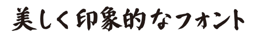 印象的な美しい文字