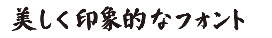印象的な美しい文字