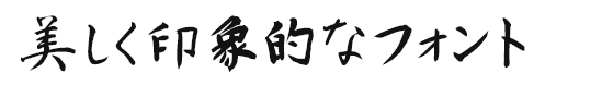 美しく印象的なフォント