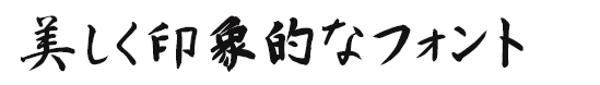 美しく印象的なフォント