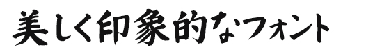 美しく印象的なフォント