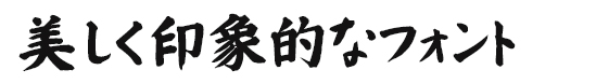 美しく印象的なフォント
