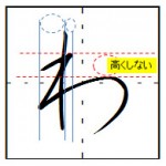 『わをん』の“ひらがな”のペン字、ペン習字教室、ペン字無料手本で美文字を身につけましょう。　中本白洲